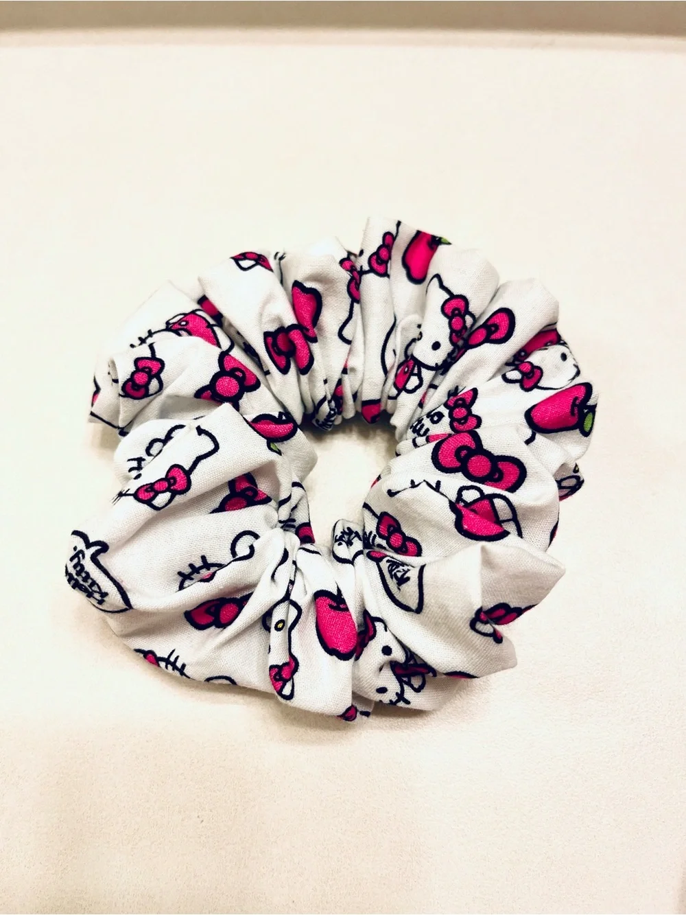 Handmade Hello Kitty Pink, Hot Pink & Gray Scrunchie Set